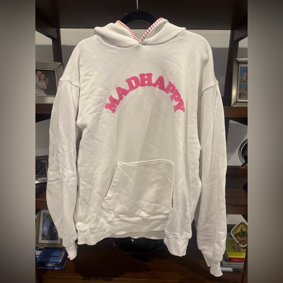 Madhappy Cooper Fleece Hoodie White/Pink - Picture 2 of 8